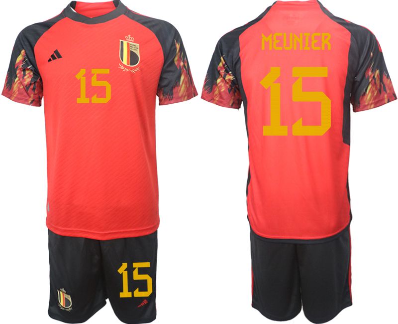 Men 2022 World Cup National Team Belgium home red #15 Soccer Jerseys